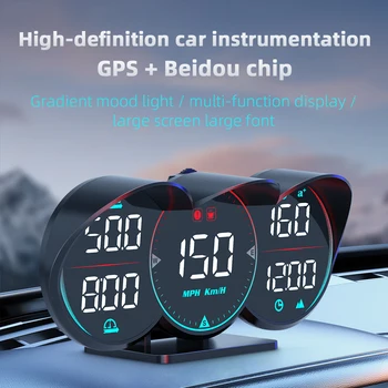 Автомобильный HUD-дисплей G17 Автомобильный универсальный спутниковый прицел Beidou для измерения скорости, время превышения скорости, сигнализация Head Up Sight