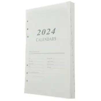 2024 Английская повестка Дня Страница книги для записей формата А5 Чистый блокнот Карманные бумажные блокноты На каждый день Удобный блокнот для академических поездок