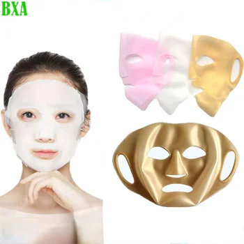Силиконовая маска для лица 4 цветов многоразового использования Увлажняющая Подтягивающая, укрепляющая, против морщин, V-образная Гелевая маска для лица, фиксирующая ухо