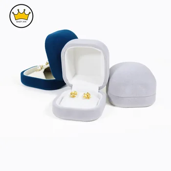 Бархатный держатель для украшений Креативное кольцо Футляр Ecklace Коробка для серег Браслет Коробка для упаковки ювелирных изделий