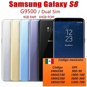 Оригинальный Разблокированный Samsung Galaxy S8 G9500 с двумя Sim-картами RAM 4 ГБ ROM 64 ГБ Snapdragon 835 Octa Core 5,8 