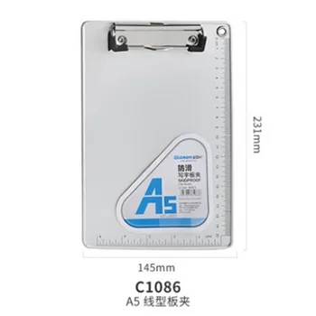 1 шт. Новый алюминиевый планшет формата А5 14,5х23,1 см для бумаги, школьные канцелярские принадлежности для офиса