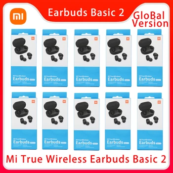 3/6/10 шт Глобальная Версия Xiaomi Redmi Basic 2 TWS Bluetooth Наушники Mi True Wireless Earbuds Airdots 2 Игровая Гарнитура