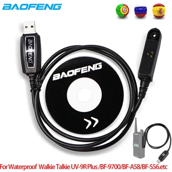 Оригинальный Baofeng UV-9R Plus USB Кабель Для Программирования и Передачи Данных Компакт-диск С Драйверами Для Baofeng UV9R Plus BF-9700 9rhp A-58 S56 Водонепроницаемый CB Радио
