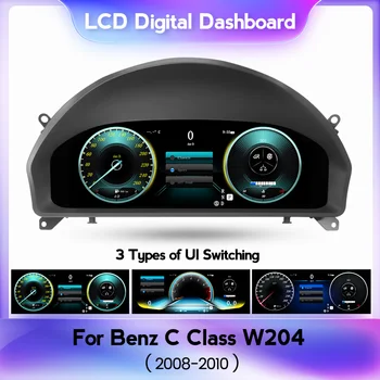 Система Linux Автомобильная ЖК-Цифровая Приборная панель С Датчиком уровня топлива Для Mercedes Benz C-Klasse W204 2008-2010 NTG 4.0 12.3 