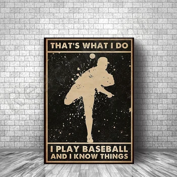 это то, чем я занимаюсь, я играю в бейсбол, плакат о том, что я знаю, бейсбольный плакат, подарок мальчику-бейсболисту, бейсбольный принт