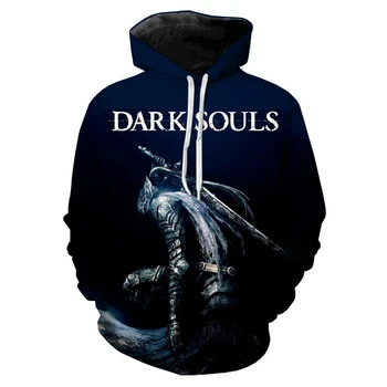 Игры Dark Souls Толстовка с 3D принтом для мужчин / женщин y2k, повседневные модные толстовки, детский пуловер, рубашка с капюшоном, одежда унисекс оверсайз