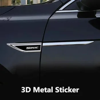 3D дверь автомобиля Защитная металлическая наклейка на кузов автомобиля Значок на боковом крыле автомобиля для Chevrolet Sonic 2012 2013 2014 2015 2016 2017