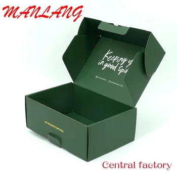 Изготовленный на заказ Стандартный экспортный портативный складной гофрированный белый почтовый ящик для доставки с напечатанным логотипом зеленая подарочная коробка для доставки