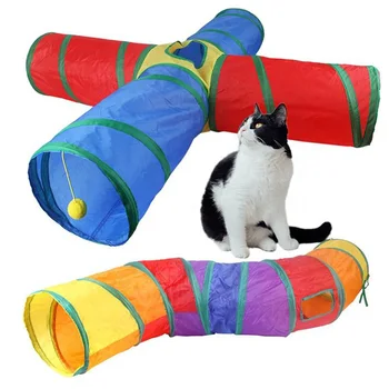Складной кошачий туннель, щенок, котенок, кролик, обучающий туннель, Интерактивная забавная игрушка, игрушка для кошек, товары для домашних животных