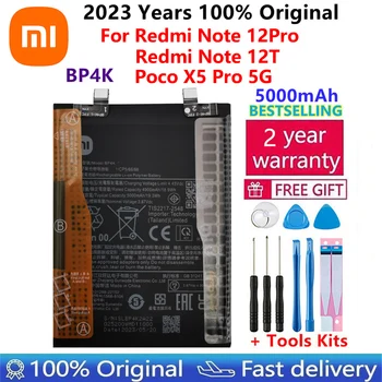 100% Оригинальный Высококачественный Новый Сменный Аккумулятор 5000 мАч BP4K Для Xiaomi Redmi Note 12 Pro/Note 12T poco x50 pro Batteries