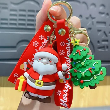 Брелок с Санта-Клаусом, Мультяшный брелок с Клаусом, Милая Рождественская елка, брелок для веселого Рождественского украшения, телефон, рюкзак, кошелек, Подвеска, ювелирные изделия