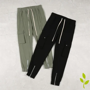 Повседневные брюки-карго Askyurself из ткани в стиле милитари, застежка-молния спереди, стираемая, чтобы сделать старые Черные брюки для мужчин и женщин