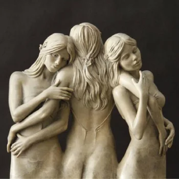 Статуя Богини трех сестер Скульптура из смолы Портрет Богини исцеления Поделки для украшения домашнего офиса Подарки друзьям