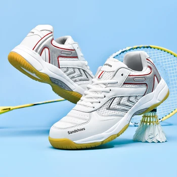 Обувь для бадминтона в стиле унисекс в ретро-стиле, женская противоскользящая, амортизирующая, дышащая профессиональная обувь для тренировок по бадминтону и теннису
