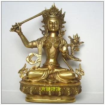 8 дюймов Тибетская серебряная медная статуя Будды белая тара Тибетский буддизм