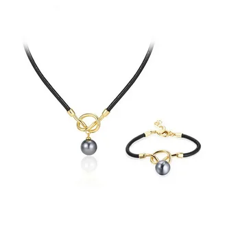 Жемчужное ожерелье, браслет с подвеской, Ювелирные наборы для женщин, Подарочный набор Fahion Pretty UNO50F-SET