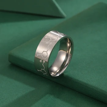 Chandler Дофаминовый браслет из нержавеющей стали с золотым покрытием Дофаминовая пара Обручальное кольцо для мужчин и женщин