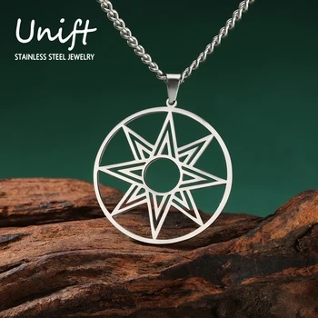 Женские ожерелья Unift The Star of Ishtar Inanna, винтажные украшения из греческой мифологии, геометрическая цепочка на шею из нержавеющей стали, подарок