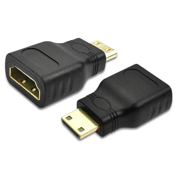 2шт Мини-HDMI-совместимый адаптер с разъемом типа 