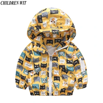 ДЕТСКАЯ весенне-осенняя детская куртка, куртки с капюшоном для мальчиков и девочек, ветровка, детская одежда, пальто с капюшоном с длинными рукавами