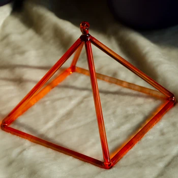 СИТСАНГ-Поющая пирамида из оранжевого хрусталя идеальной высоты для занятий йогой, расслабленная, 11 дюймов