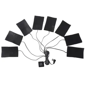 USB-обогреватель для одежды с регулируемой температурой на 3 передачи, Электронагревательный лист, грелка для жилета, куртки