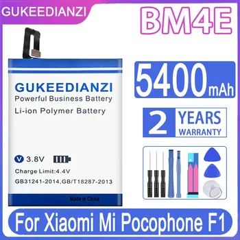 GUKEEDIANZI Для аккумулятора телефона XiaoMi BM4E для Xiaomi Mi Pocophone Poco F1 5400mAh Запасные батареи Бесплатные инструменты + трек-код