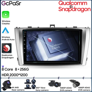 Автомагнитола Qualcomm Android Video для Toyota Avensis 3 2008 - 2015 GPS-навигация, Автостерео, мультимедийный плеер 5G Wifi без 2din