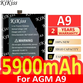 Мощный аккумулятор KiKiss емкостью 5900 мАч A 9 для AGM A9