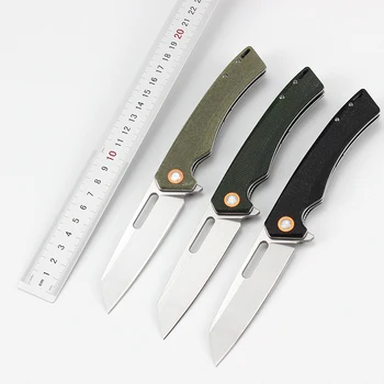 Складной нож-флиппер из нержавеющей стали, ручка Micarta для наружного фруктового ножа, инструмент EDC для кемпинга GT957