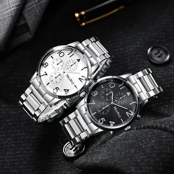 Мужские часы montre homme известного бренда Mesh, роскошные повседневные мужские часы с календарем из нержавеющей стали, модные кожаные кварцевые часы часы мужские