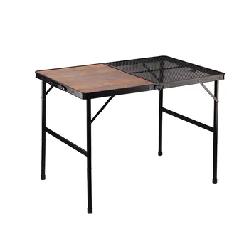 Портативный стол для кемпинга на открытом воздухе Складной стол из алюминиевого сплава Сетчатый стол с регулируемой высотой Быстрая Установка Хранение