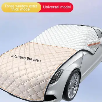 1 шт. Универсальная утолщенная крышка автомобиля, очень большое лобовое стекло автомобиля, ветровое стекло, капот, полное защитное покрытие, защита от замерзания, солнцезащитный козырек.