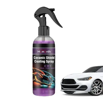 Средство для очистки автомобильных гидрофобных лакокрасочных покрытий 3 В 1 для ремонта автомобильных лакокрасочных покрытий с керамическим покрытием Quick Nano-coating Spray Wax