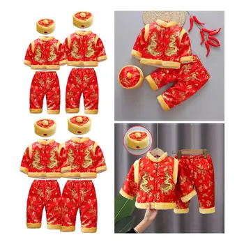 Костюм Тан для Мальчиков и Девочек, костюмы в Китайском Стиле Babys, Традиционное Боди для Новорожденных, Рождественский Лунный Фестиваль, Вечеринка по случаю Дня Рождения