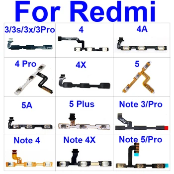 Боковая Кнопка Питания и Регулировки громкости Гибкий Кабель Для Xiaomi Redmi Note 3 4 4X 5A 5 Pro Для Redmi 3 3X 3S 4 Pro 4A 4X 5A 5 Plus Запасные Части