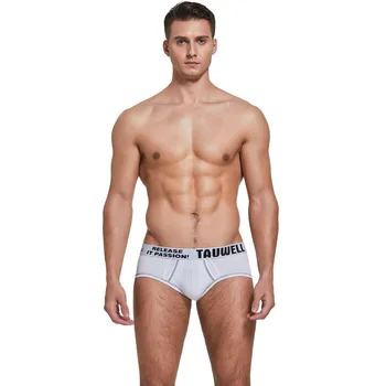 Новые мужские трусы Tauwell, удобное спортивное хлопковое нижнее белье, черно-белое, с низкой посадкой