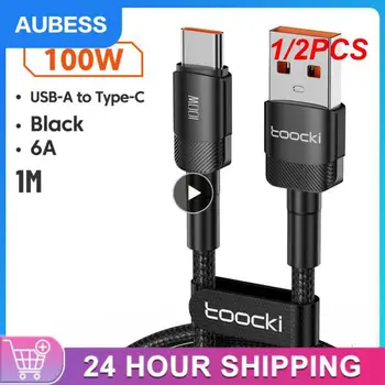 1/2 Шт. Кабель Toocki6a USB Type C для POCO 100 Вт Зарядное Устройство Для Быстрой зарядки USB C Кабель для Передачи данных TypeC для