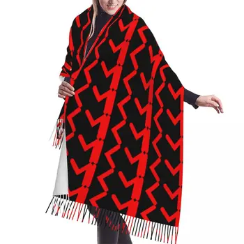 KM Mbappe Футбольный шарф с кисточками, женская мягкая шаль, женские зимние модные Универсальные шарфы Famale