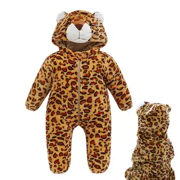 Костюмы для младенцев, теплый и уютный костюм для мальчика, мультяшный дизайн животных, костюмы для мальчика на Хэллоуин, комбинезон с тигром для девочки