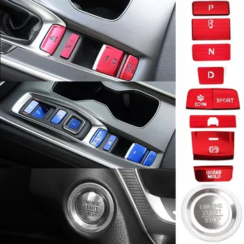 Akzz Подходит для модификации оформления электронного ручного тормоза Honda Accord / inspire 10-го поколения с металлической щеткой и кнопкой запуска
