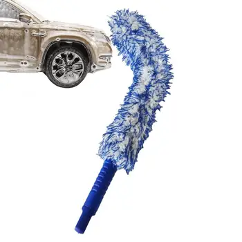 Щетка для чистки автомобильных ободов из микрофибры с короткой ручкой, прочная щетка для чистки автомобильных шин, универсальная щетка для удаления грязи с автомобильных деталей