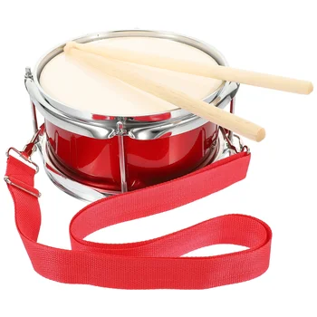 Неопределенный малый барабан Ручные барабанные палочки плечевой ремень Красные ударные музыкальные инструменты Дети Дети
