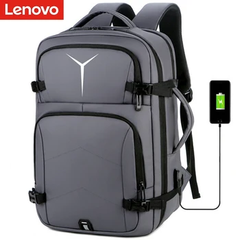 Рюкзак Lenovo с интерфейсом USB для зарядки большой емкости для туризма на открытом воздухе, устойчивый к пятнам, 15,6-дюймовый брызгозащищенный Компьютерный рюкзак