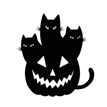 Металлические штампы для резки тыквы с черным котом, трафарет для изготовления карточек на Хэллоуин для скрапбукинга 