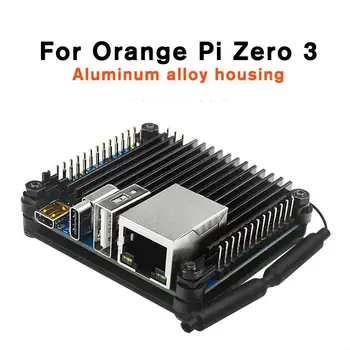 Корпус из алюминиевого сплава Orange Pi Zero 3 Прозрачный корпус пассивного охлаждения Дополнительный радиатор вентилятора охлаждения Источник питания для Orange