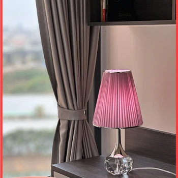 Домашняя настольная лампа, лампа роскошной атмосферы, лампа для спальни, прикроватная тумбочка, лампа романтического виноградно-фиолетового цвета, свадебная комната высокого качества.
