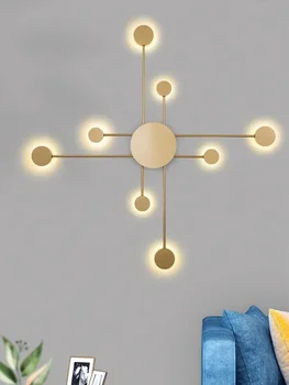 Скандинавский современный минималистичный фон для гостиной Настенный светильник Прикроватная лампа для спальни Художественная декоративная лампа
