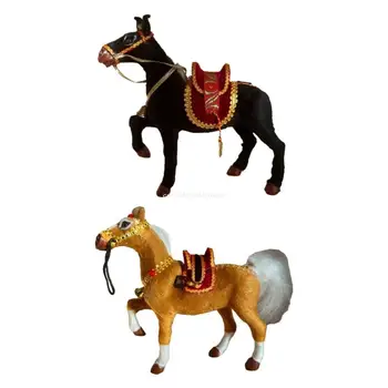 Прямая поставка Имитация лошади Скульптура Лошади Миниатюры Фигурки Украшения в форме животных